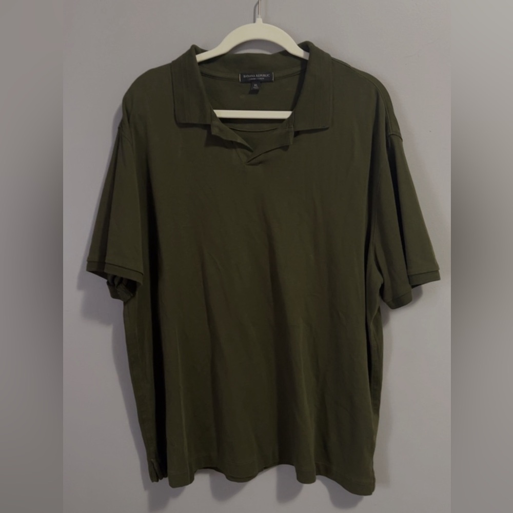 Banana Republic Luxury Touch Olive Green Polo